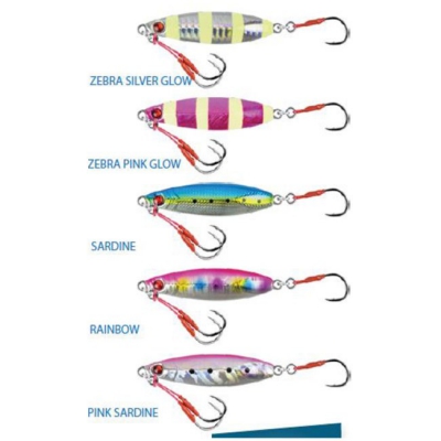 KICKER SLOW JIG 15G ZEBRA SILV/GLO