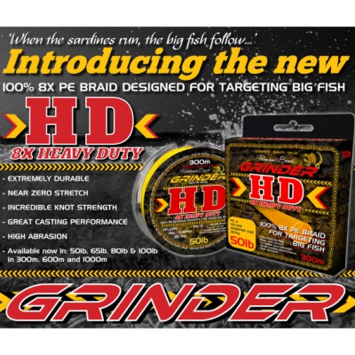 GRINDER 8X HD BRAID 600M 80LB YELLOW